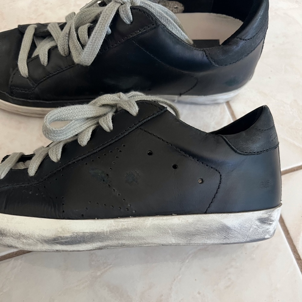 Golden Goose Black Perforated Superstars, size 35/5 star ⭐️ - Picture 6 of 12